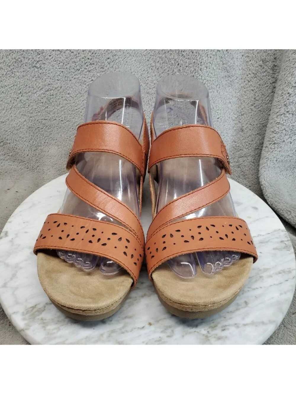 Earth Origins Shoes Womens Size 8 Origins Kendra Khloe Brown Wedge Sandals *Read